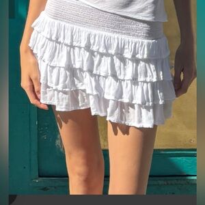 Subdued Mini Ruffle Skirt skort